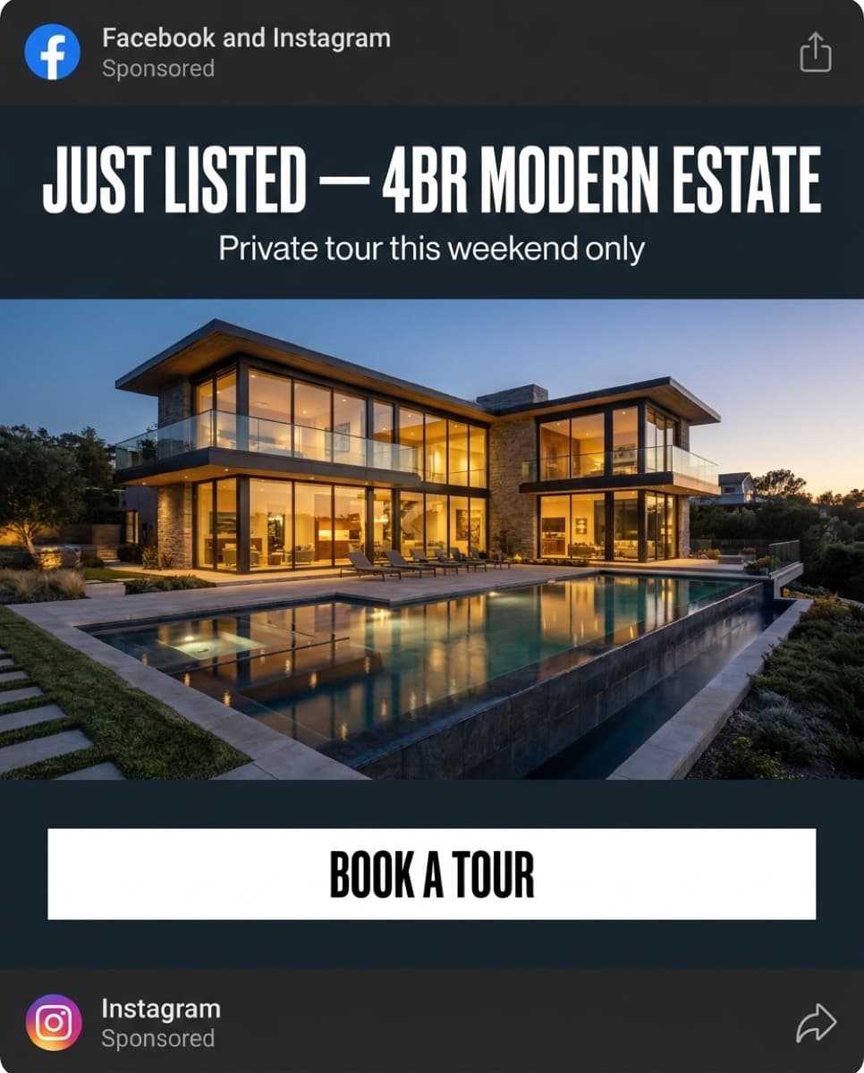 Luxury listing ad